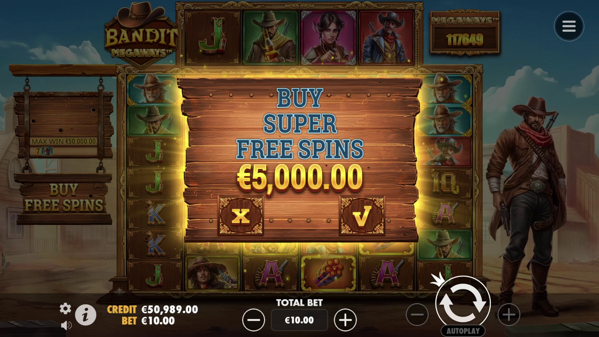 Bandit Megaways™ - screenshot with slot description 2